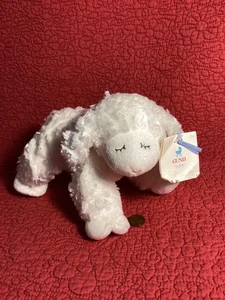 8 Zoll Gund Baby Winky weißes Lamm Rassel Plüsch Stofftier mit Etikett - Bild 1 von 4