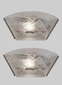 Pierre d'Avesn LORRAIN DAUM : a pair of French 1930 ART DECO wall sconces france - Bild 1 von 22