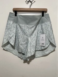 Athleta Run With It 3.5" Shorts Womens Size 1X Printed Grayish Green Lined NWT - Picture 1 of 10