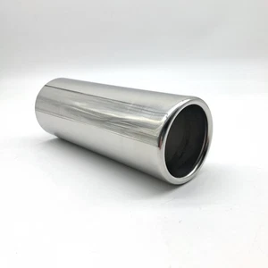 2.25" / 57mm Rolled In Weld-On Tailpipe Stainless Steel Round Exhaust Trim Tip - Picture 1 of 4