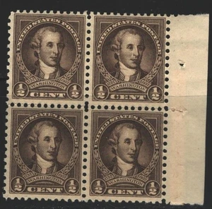 #709 1932 4-cent block of 4 Washington Bicentennial MNH - Picture 1 of 1