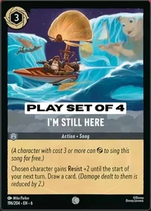 I'm Still Here 196/204⚙️Play set of 4⚙️Lorcana Azurite Sea - Bild 1 von 1