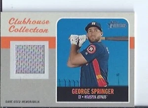 George Springer 2019 Topps Heritage Clubhouse Collection Jersey Relic - Picture 1 of 1