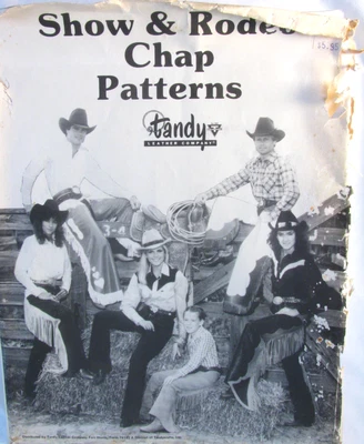 Tandy Leather 2665 Chaps Pattern Show and Rodeo Adult Junior Sizes Uncut Vintage - Image 1 of 3