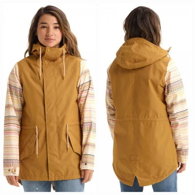 Burton Sadie Rain Jacket Wood Thrush / Creme Brulee Revel Stripe Women's M - Image 1 of 4