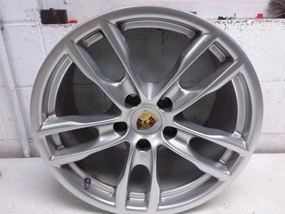 Rear Wheel 19x9-1/2 5 Spoke Fits 13-16 PORSCHE BOXSTER A- Condition OEM Silver  - Image 1 of 4