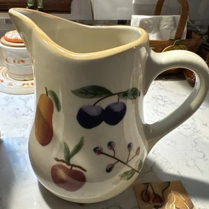 Longaberger Pottery Fruit Medley Pitcher (NIB) - USA - Picture 1 of 6