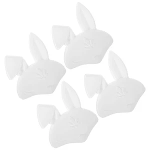 Máscara de conejo en blanco 4 piezas máscaras de mascarada retro para mujer disfraces - Imagen 1 de 12