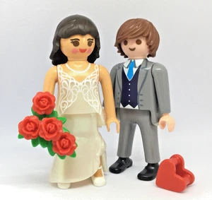 Playmobil White Bride & Groom Wedding Couple - C12 - Picture 1 of 4