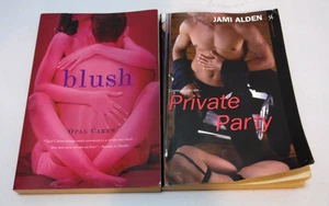 Two Romance Novels "Blush" Opal Carew "Private Party" Jami Alden - Picture 1 of 5