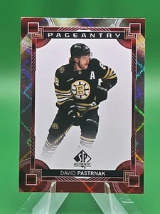 2024-25 SP Authentic Pageantry Red #P45 David Pastrnak - Boston Bruins - Picture 1 of 2