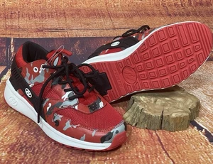 HEELYS Rollschuhe Skateschuhe Jugend US Größe 4 rot grau Camouflage - Bild 1 von 9