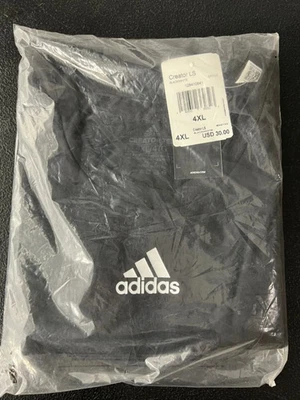Adidas Creator LS 4XL черный белый длинным рукавом рубашка новый с ярлыками - Изображение 1 из 4