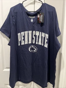 Penn State V Neck Short Sleeve Shirt Top Graphic Tee Women Size 4X New Free Ship - Picture 1 of 6