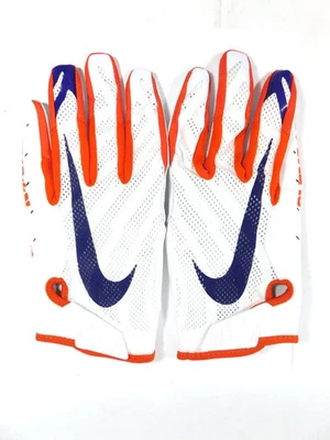 Clemson Tigers Team Issued Vapor Knit 3 White/Orchid Size 3XL FB Gloves P1000339 - Image 1 of 4