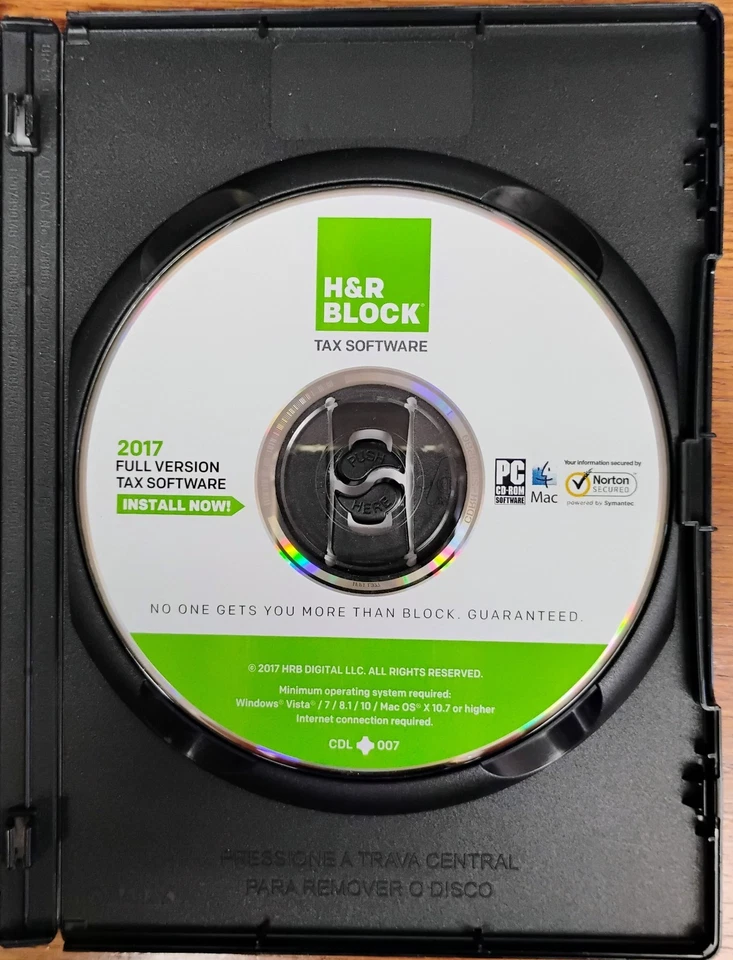 H&R Block Basic Federal Tax Software for Tax Year 2018 with KEY - Image 1 of 1