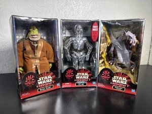 1999 Hasbro Star Wars Episode I 12" - Boss Nass, Sebulba & Electronic TC-14 New - Picture 1 of 8