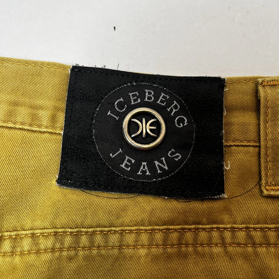 Vintage Y2K Iceberg History Jeans Mens 36X31 Bugs Bunny Baggy Yellow Italy - Image 1 of 4