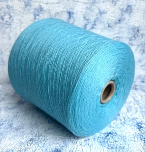 100% Cashmere yarn Loro Piana 2/27 100g/1350m Color Turquoise, per 100g/3.52oz - Picture 1 of 5