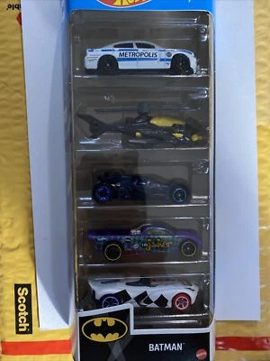 Paquete de 5 batimóvil Hot Wheels Batman 2021 Harley Quinn Joker Dark Night Foto 1 de 2