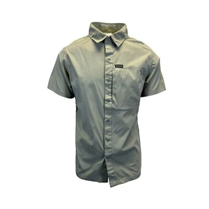 Columbia Men's Safari Green Shirt Sage Peak Woven S/S (348) - Picture 1 of 13