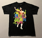 Macho Man Randy Savage Wrestling Black Short Sleeve T-shirt WWF WWE Men's Medium