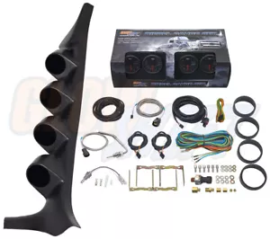 GlowShift B7 4 Gauge Diesel Set + Quad Pod for 92-97 Ford F250 F350 Powerstroke - Picture 1 of 8