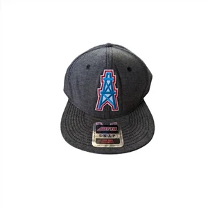 NFL Houston Oilers Retro Throwback Patch Otto Snapback Hat Dark Grey - Picture 1 of 2