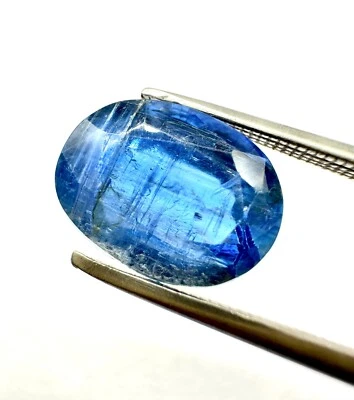 Kyanite Sapphire Gemstone, Natural Kyanite Faceted Loose Gemstone 4.1 Ct 11x8 mm - Image 1 of 4