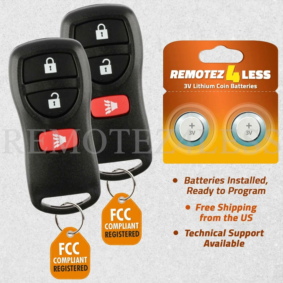 2 For 2004 2005 2006 2007 2008 2009 Nissan Pathfinder Titan Car Remote Key Fob Foto 1 de 1