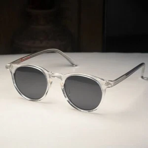 Herren Cat Eye Schwarz Polarisiert Sonnenbrille Frauen Kristall Acetat Brille Schwarze Gläser - Bild 1 von 6