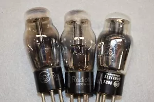 Type 56 RCA Audio Receiver Vacuum Tubes Lot of Three Tested - Picture 1 of 6