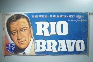 50s XXL Kinoplakat RIO BRAVO John Wayne Dean Martin handgemalt Oskar Ringhof 4.Z - Bild 1 von 3