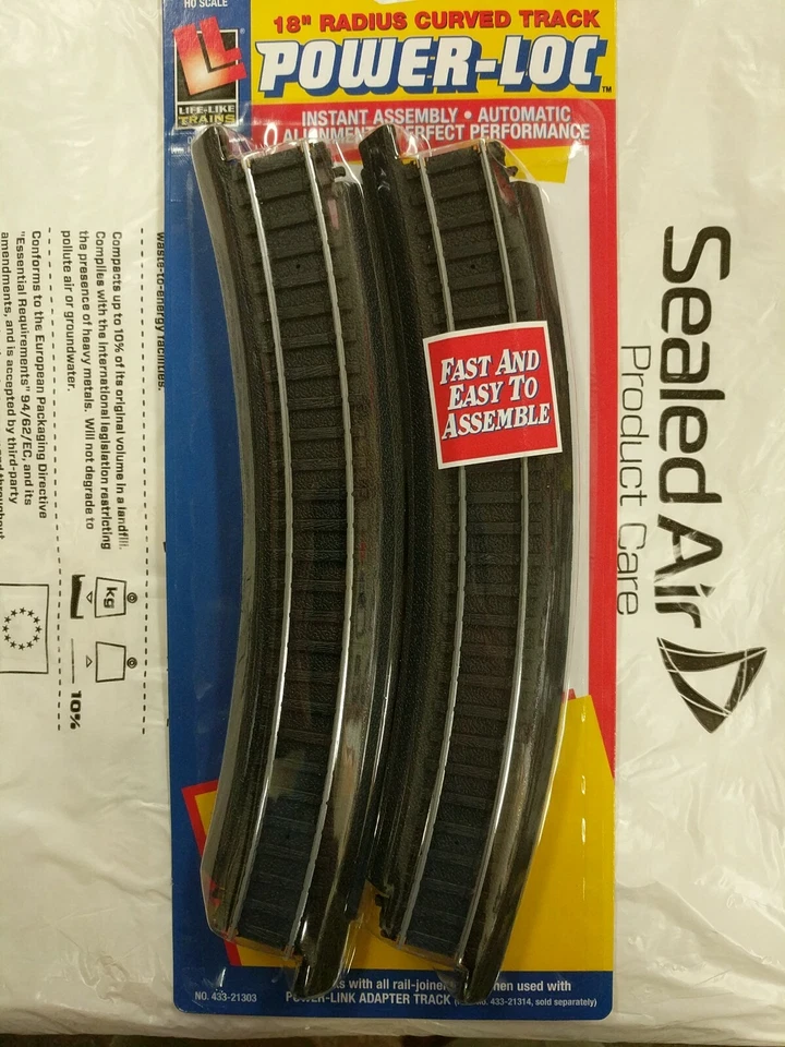 Life-Like 433-21303 18" Power-Loc HO Curves • - Image 1 of 1