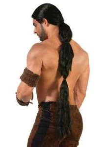 Warrior Wig Medieval Game Thrones Khal Drogo Halloween Adult Costume Accessory - Picture 1 of 1