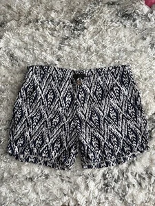 Cynthia Rowley Linen Blend Ikat Printed Shorts Size 8 - Picture 1 of 9