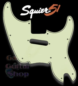 Squier '51 Pickguard 3 Ply Mint Green -Black- Mint Green NEW 2013-2017 Version - Picture 1 of 4
