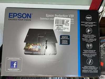 Epson Perfection V39 Flatbed Scanner - Black - Image 1 of 3