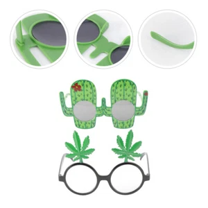 2Pcs Photo Booth Props Maple and Cactus Glasses Birthday Party Favors Supplies - Picture 1 of 12