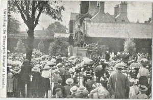 Postal CKC 1905, revelando la estatua conmemorativa de Tennyson, Lincoln - Imagen 1 de 1