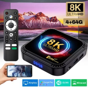 2024 Upgraded TV98 Smart Android 13.0 TV Box Quad Core 8K HD Stream Player WIFI - Picture 1 of 21