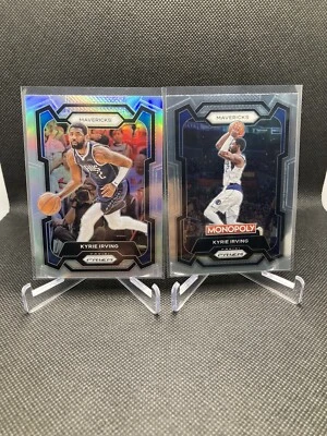 Kyrie Irving 2023-24 Prizm Silver #22 + 2023-24 Monopoly Base #23 Foto 1 de 2
