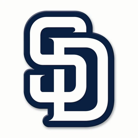 MLB SAN DIEGO PADRES MAGNET LOGO FLEXIBLE SMALL 2 1/2" X 3 1/2" NEW Cover