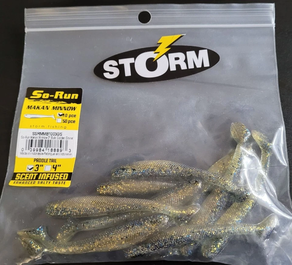 STORM SO-RUN Makan Minnow GS köder 7,5cm 3,5g 10pc gummiköder fish lure kummilan - Bild 1 von 1