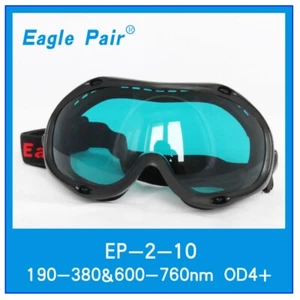 Gafas de seguridad láser OD4+ 190-380nm y 600-760nm YAG rojo láser Google - Imagen 1 de 6
