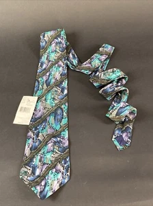 Vintage NWT Jerry Garcia J. Neck Tie - Teal Purple PINE & ROCK COLLECTION 7 G6-6 - Picture 1 of 10