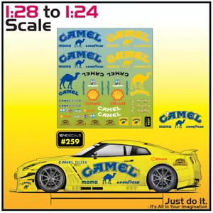 1x C a m e l Water Slide Decal White Toner 1/24 - 1/28 RC Model Dicast #259 - Picture 1 of 5