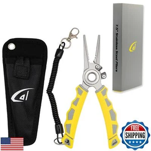 danco 7.5 Inch Fishing Pliers, 17-4 Stainless Steel, Tungsten Carbide Cutters - Picture 1 of 5