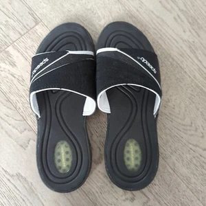 Speedo Black And White Slides Womens Size 7/8 - Picture 1 of 4