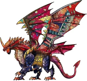 Wooden puzzles for adults and children 209 pieces dragon puzzle gift for family - Picture 1 of 6